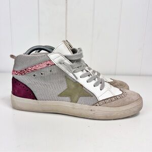 Shu Shop Pasadena Sneaker Olive Green Purple Mid Top Fashion Shoe Size 8.5